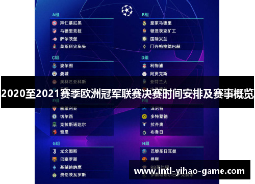 2020至2021赛季欧洲冠军联赛决赛时间安排及赛事概览